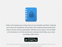 Tablet Screenshot of notesforandroid.com